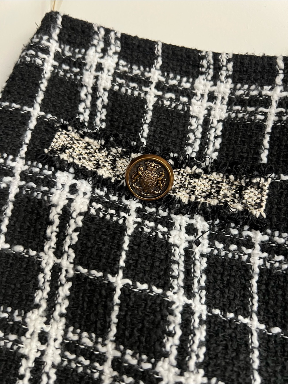 NWNT Storets - Black & White Plaid Tweed Women's Shorts - Picture 6 of 7